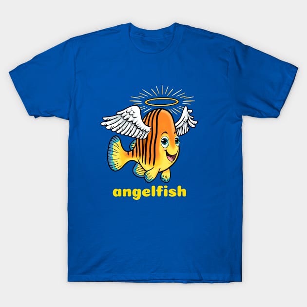 Angelfish T-Shirt by Punny Puns